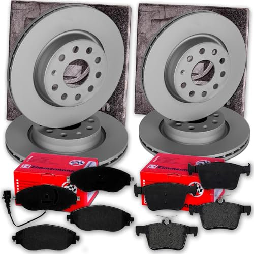 BandelOne enthält Zimmermann Bremsscheiben + Beläge vorne hinten passend für Octavia 3 5E Rs