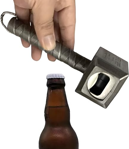 Novelty Funny Gifts for Men - Hammer Bottle Opener for Beer - Superhero Novelty Gifts for Men, Beer Lovers, Dad - Superhero Unique Gift for Man - Opener for Camping, BBQ, Parties