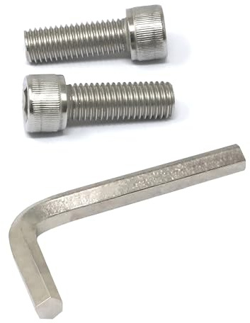 iexcell Lot de 2 vis à tête hexagonale M14 x 40 mm, pas de 2 mm, en acier inoxydable 304
