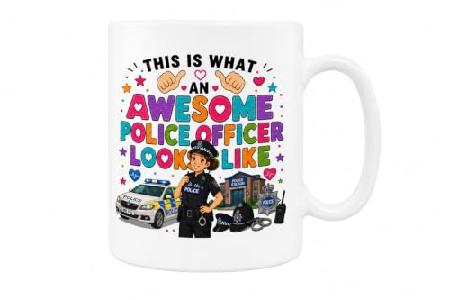 london mug factory – Awesome Police Officer Mug – Funny Police Officer Gift Mug – Constable Coffee Mug – Gifts for Police Officers – 11oz Ceramic Mug