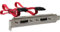 InLine 27902A adaptador de cable 2x eSATA SATA Rojo, Plata