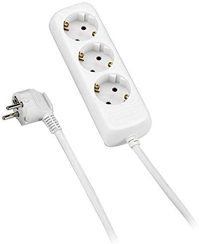 Alyco - Regleta de 3 Enchufes, Cable de 1.4 m - 199453