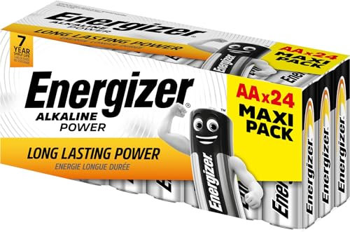 Energizer E300456400 Batteria Alcalina, Nero, Pacco da 24 Confezione