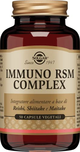 Solgar Immuno RSM Complex Reishi Shiitake Maitake 50 Capsule Veg | Con Reishi, Shiitake e Maitake in capsule vegetali, una miscela di funghi selezionati.