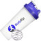 BodyRip 600ML Blue Protein Shakers | Includes Stainless Mixball Blender, Leak-Proof Cover, Secure Drinking Flip Cap, Side Grip