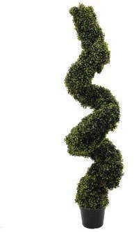 artplants.de Künstlicher Buchsspiralbaum, getopft, grün, 180cm - Buchsbaum Spirale - Künstlicher Buchs