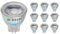 SEBSON Bombilla LED GU4 3W Equivalente a 20W - 220 Lúmenes Blanco Cálido 2900K No Regulable - Angulo de Haz 36° - Bombilla LED MR11 12V - Juego de 10