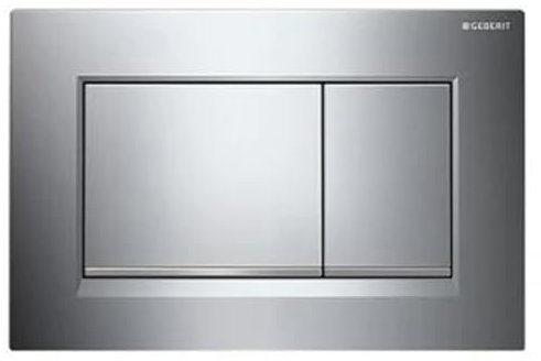 Cover Plate 2 Buttons Sigma 30 Genuine GEBERIT Replacement Chrome with Satin Edges