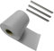 Ventanara® Zaun Sichtschutzstreifen PVC Rattan geflochten für Stabmattenzaun Grau 19 cm x 25 m inklusive 25 Befestigungsclips