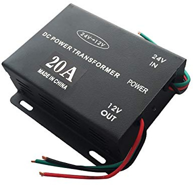 Riduttore di Tensione 24V a 12V 20A 240W Convertitore DC/DC Step Down ad Alta Efficienza per Auto, Camion, Camper, LED, Radio e Sistemi Audio