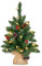 künstlicher Weihnachtsbaum grün mit Deko Lichterkette 20 LED warm weiß Batterie Timer Christbaum Tannenbaum 45 cm Weihnachtsdeko Xmas-Deko