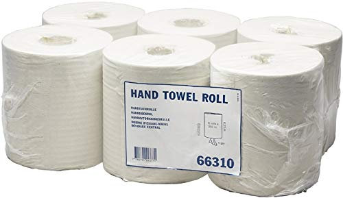 Wischtuch, 1lagig, auf Rolle, 20 cm x 350 m, weiß (6 Rollen), Sie erhalten 1 Packung á 6 Rollen