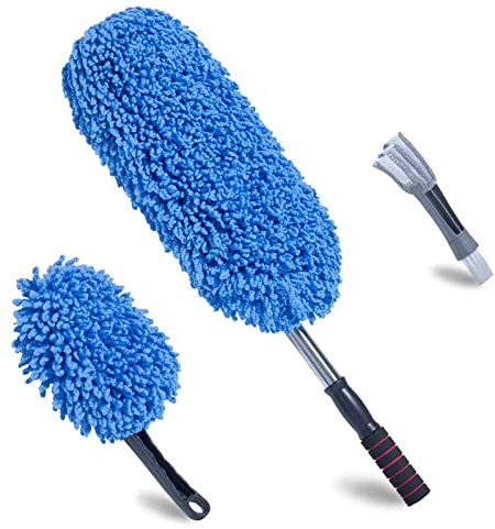 Loyakuu Microfiber Car Duster Extendable Handle Interior Exterior Multipurpose Cleaning Car Brush(Medium)...