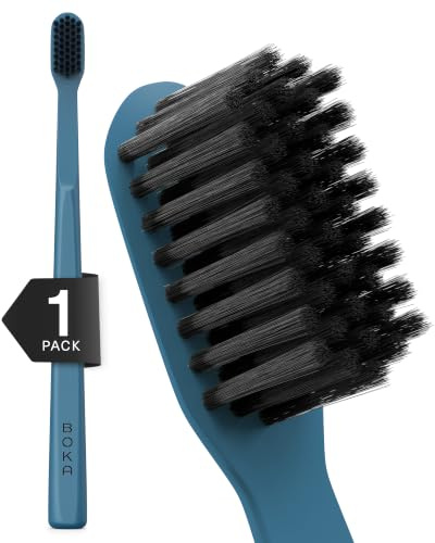 Boka Classic Soft Bristle Manual Toothbrush - Activated Charcoal