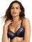 Playtex Reggiseno con Ferretto in Microfibra - Essential Elegance Broderie Donna x1, Blu Indigo, 38/5D