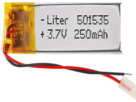 Batterie 501535 LiPo 3.7V 250mAh 0.925Wh 1S 5C Liter Energy Battery pour l'électronique Rechargeable Téléphone Portable Smartwatch GPS - Ne Convient Pas à la Radiocommande 37x15x5mm (250mAh|501535)