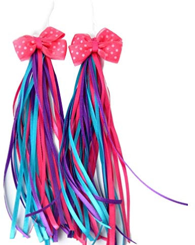 BESPORTBLE Paar Bändchen-Fahrrad-Streamer Kinderfahrräder Scooter-Lenker-Streamer Fahrradgriffband Kinder Fahrrad Quaste Fahrradstreamer Greift Streamer Halterung Kleinkind Violett Mädchen