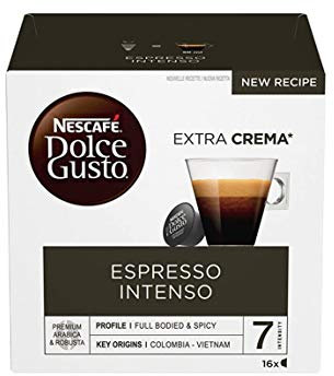 Nestlé Nescafé Dolce Gusto Capsule Espresso Intenso Extra Crema Café torréfié et moulu 16 capsules Intensité 7