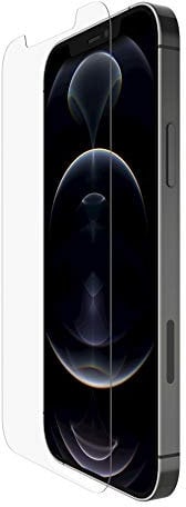 Belkin OVA021zz - Protector de pantalla antimicrobiano TemperedGlass para iPhone 12 Pro/iPhone 12 (defensa avanzada que reduce el crecimiento bacteriano hasta en un 99%), transparente