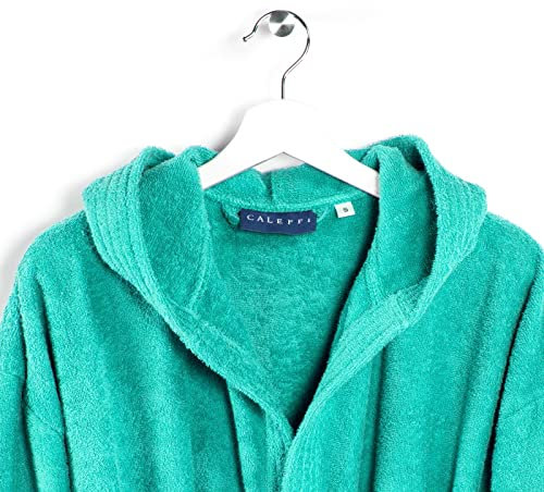 Caleffi Minorca Accappatoio con Cappuccio, Cotone, Menta, L, 1002413