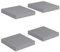vidaXL 4X Wandregal Schwebend Hängeregal Wandboard Bücherregal Schweberegal Regalbrett CD DVD Regal Dekoregal Grau 23x23,5x3,8cm MDF