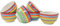 Müslischale bunt 14x8 cm - 6er Set - Salat Bowl Schüssel Frühstück Dessert Schale Obstschale