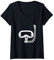 Damen Schnorchel-Trip-Schnorchel. T-Shirt mit V-Ausschnitt