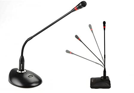 DISCORAMA® - MICROFONO DA TAVOLO PROFESSIONAL, MICROFONO PER CONFERENZE MEETING, BASE MICROFONICA PER CHIESE DIFFUSIONE DI ANNUNCI CON INTERRUTTORE ON OFF