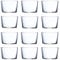 Tradineur - Juego de 12 vasos de cristal 23 cl, modelo Ruta, pack 12 vasos para licores, bebidas, 8,2 x 6 cm, ligeros, aptos para lavavajillas