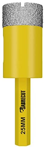 1 x SabreCut SCRDDB25 25mm Quick Change Long Life Self-Cooling Self Sharpening Diamond Drill Bit For Cement Porcelain Granite Marble Compatible with Bosch Dewalt Makita Milwaukee and Many Others