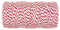 GLOREX 6 1630 380 - Baumwollkordel in Rot-Weiß, Kordel 2 mm x 100 m, zum Verpacken von Geschenken, Bastelschnur, Hobbygarn, Schmuckbänder