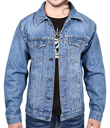 A2Z Mens Jacket Fashion Denim Jacket Jeans Long Sleeves Coat for Mens S/M/L/XL/XXL/3XL