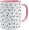 OM3® witzige Kaffeetasse mit Penisse Pimmel Tasse Penis-Muster | Keramik Becher | 11oz 325ml | Rundumdruck | Rosa