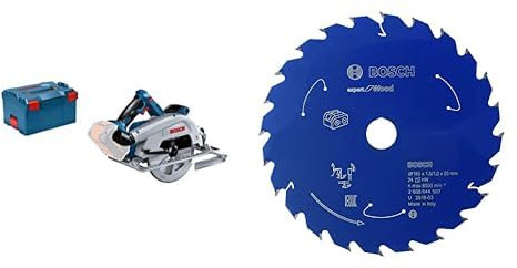 Bosch Professional BITURBO sierra circular portátil a batería GKS 18V-68 C (sin baterías ni cargador, 1 disco de sierra, en L-BOXX 238) + Disco Expert, Madera, 48 Dientes, Accesorio, 190x30x1.5 mm