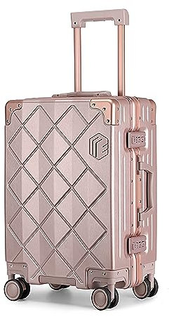 Sea Choice Handgepäck Hartschalen-Koffer Trolley Reisekoffer ohne Reißverschluss mit 4 Doppel-Rollen Eckenschutz Kabinengepäck TSA-Schloss USB-Anschluss
