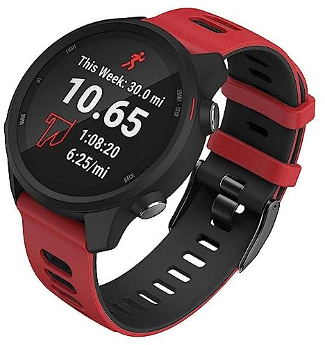 FunBand Cinturino Compatibile con Garmin Forerunner 245/645,20mm Quickfit Braccialetto di Ricambio Trama Silicone Sportivo Cinturino per Garmin Vivoactive3,Vivomove HR/Garmin Venu 2 plus SmartWatch