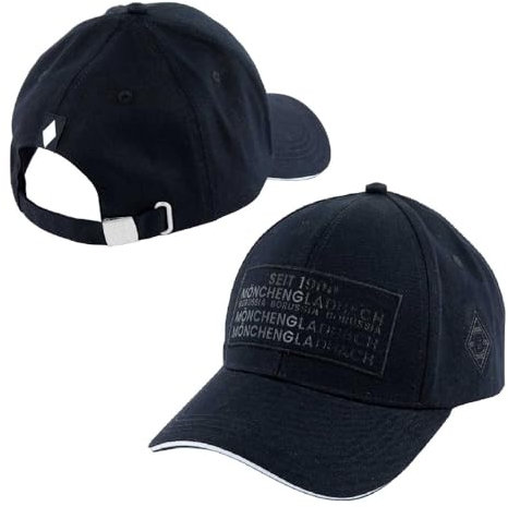 Borussia Mönchengladbach Cap - Black-In-Black - Kappe Basecap Schildmütze BMG