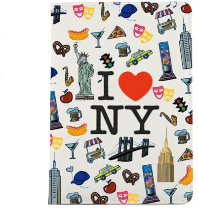 VAMSII New York City Notebook NYC Lover Leather Notebook New York Souvenir Gift New York Vacation A5 Notebook New York Travel Gift (Black) (New York City N)