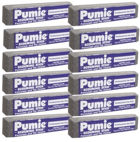 12 Stück PUMIE STICK Reinigungsstein für Grill WC Ofen Bimsstein Scouring Block