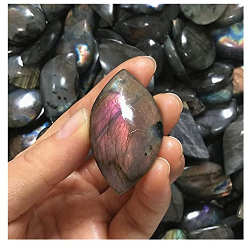 VEEAR Cristal Naturel Rugueux Naturel Violet Labradorite Pierre Cristal Pierre de Lune Rugueux Poli Bijoux Pendentif Accessoires Perle ZOUCUNXIYIN