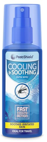 Pestshield Cooling & Soothing Pump Spray (120ml) | Fast Action For Irritated Skin and Redness, From Bites, Stings, Mosquitoes, Bugs & Flying Insects