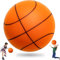 Hpbaggy 21cm Leiser Indoor Basketball,Hochbelastbarer Silent,Hochelastisch Silent Basketball,Schaumstoffball,Leise Spielzeugbälle für Kinder und Erwachsene