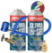 ClimaSet Recambio gas R1234yf con manguera y adaptador manometro – Kit recarga aire acondicionado coche 2x235 g - Sustituto del refrigerante - Gas aire acondicionado coche - ECO