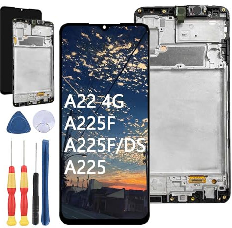 Yuxyiony Nouvel écran de Remplacement pour Samsung Galaxy A22 4G A225F A225F/DS A225M/DS LCD Display Repair Screen and Replacement Tool Accessories.