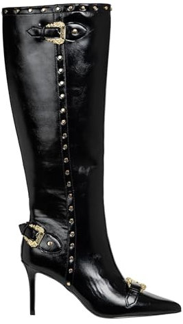 VERSACE JEANS COUTURE Stivali Alti Donna Black 38 EU