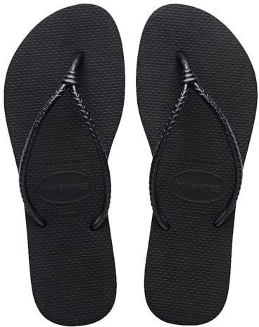Havaianas - Slim Tube, Infradito Eleganti, Comode E Alla Moda Con Dettaglio Annodato, Donna, Nero, 39/40 EU