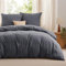 BEDSURE Bettwäsche 240x220 3teilig Anthrazit - Weiche ÖKO-TEX Polyester Mikrofaser Bettwäsche-Set, 1 Bettbezug 240x220 cm mit Reißverschluss und 2 Kissenbezüge 50x75 cm