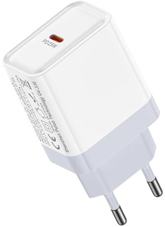 25W USB C Schnellladegerät, Typ C Ladegerät Schnellladegerät, USB C Adapter für Google Pixel 9 8 7 6, Samsung Galaxy S25 Ultra/S24/S23/S22/S21/A16/A36/A56/A15/A35/A55, iPhone 16 15 Pro(Ohne Ladekabel)