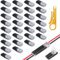 GothicBride 30 Stück 2 Poliger Steckverbinder 18-22AWG Auto Stecker Steckverbindung mit Abisolierzange KFZ Kabelverbinder Wasserdicht Schneller Kabelstecker Verbindungen