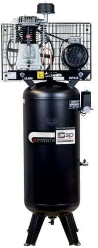 SIP Airmate VN5.5/150-TB Vertical Belt Drive Air Compressor, 400V 20A 3-Phase, 150L, 5.5hp / 4.1kW, 145psi / 10 Bar 24CFM 97dB